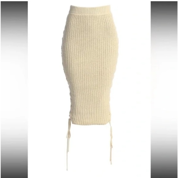 JLUXLABEL Ivory Shore Thing top & Cream Second Chances Skirt Crochet Set - Picture 3 of 5